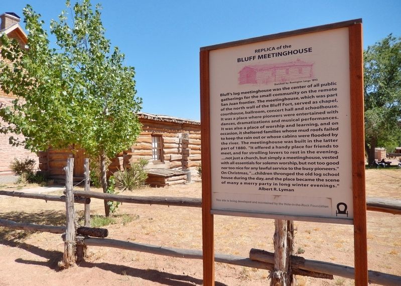Replica of the Bluff Meetinghouse Marker. Click for full size. Replica of the Bluff Meetinghouse Marker image. Click for full size.