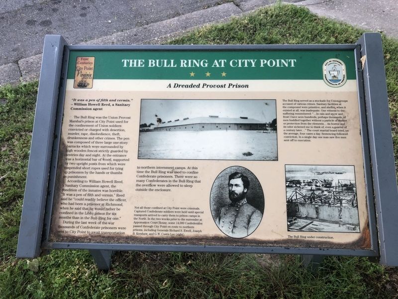 The Bull Ring At City Point Marker image. Click for full size.