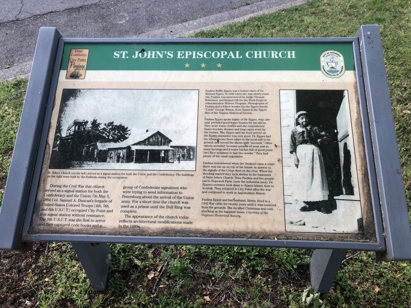 St. John's Episcopal Church Marker image. Click for full size.