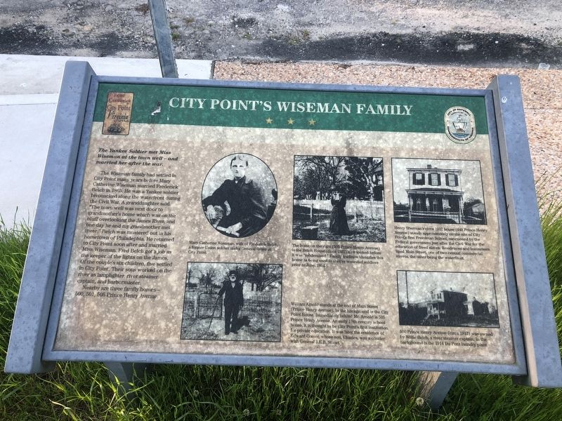 City Point's Wiseman Family Marker image. Click for full size.