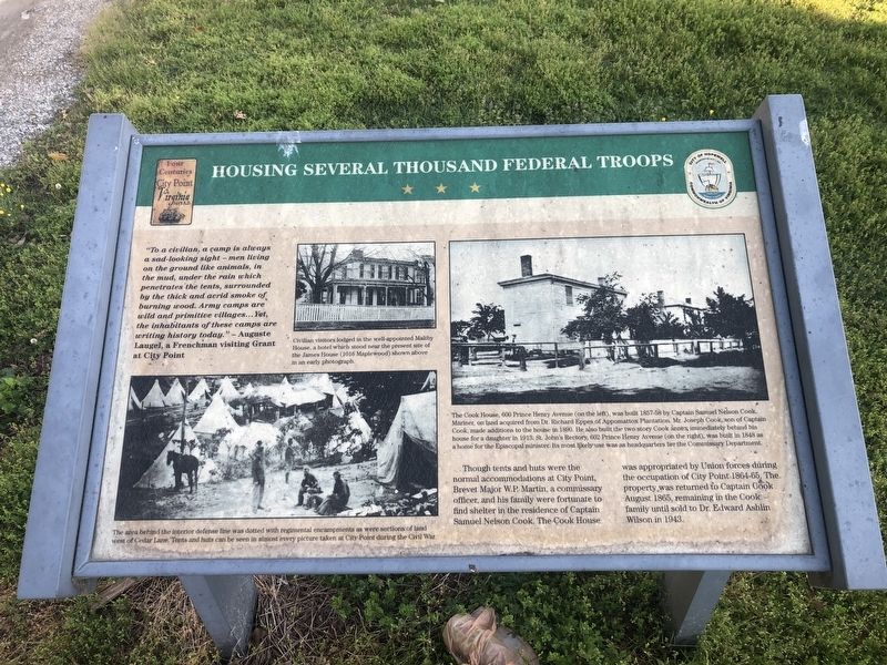 Housing Several Thousand Federal Troops Marker. Click for full size. Housing Several Thousand Federal Troops Marker image. Click for full size.