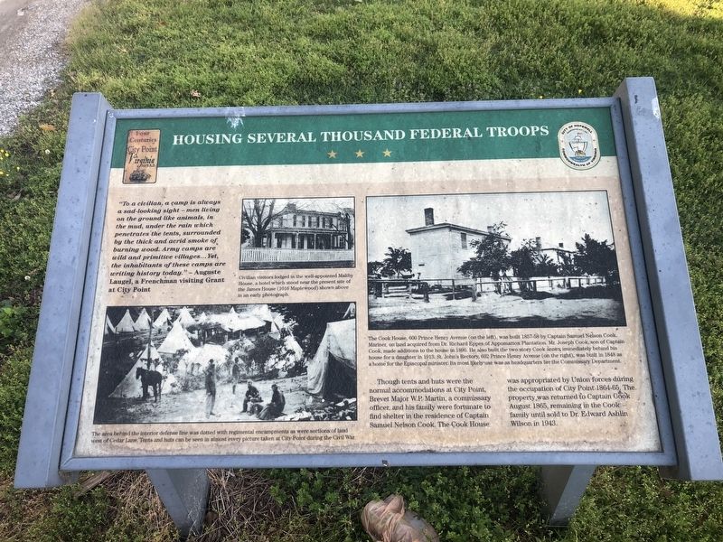 Housing Several Thousand Federal Troops Marker image. Click for full size.