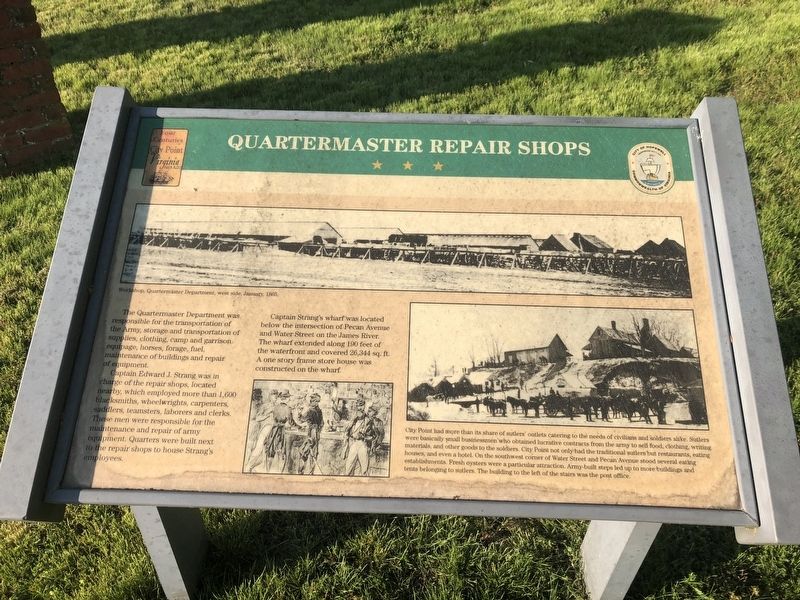 Quartermaster Repair Shops Marker. Click for full size. Quartermaster Repair Shops Marker image. Click for full size.