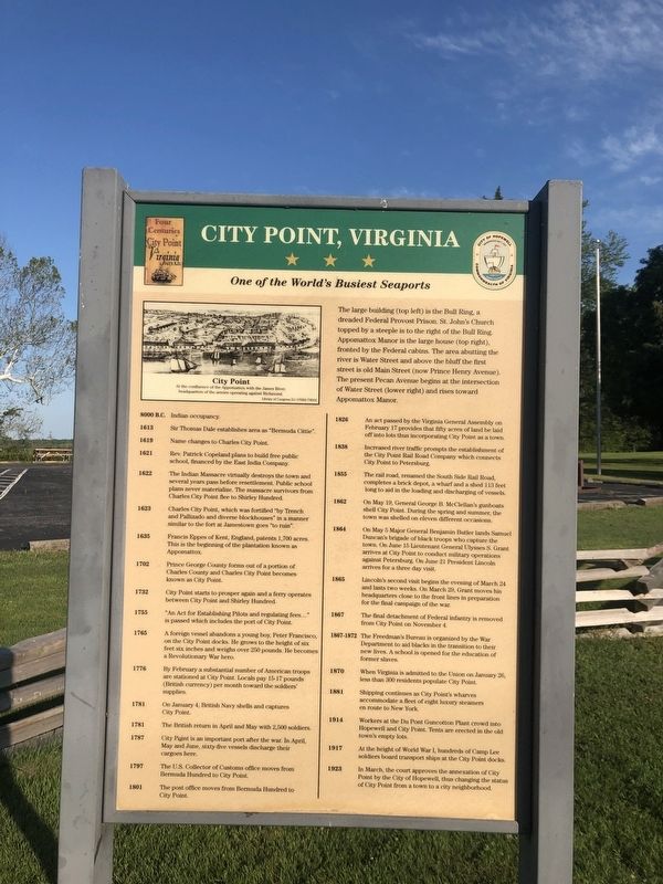 City Point, Virginia Marker image. Click for full size.