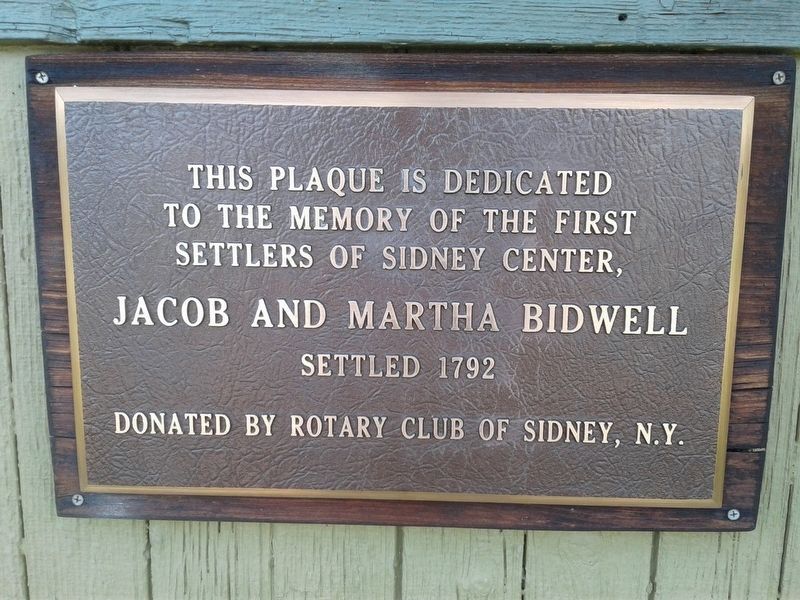 First Settlers of Sidney Center Marker. Click for full size. First Settlers of Sidney Center Marker image. Click for full size.