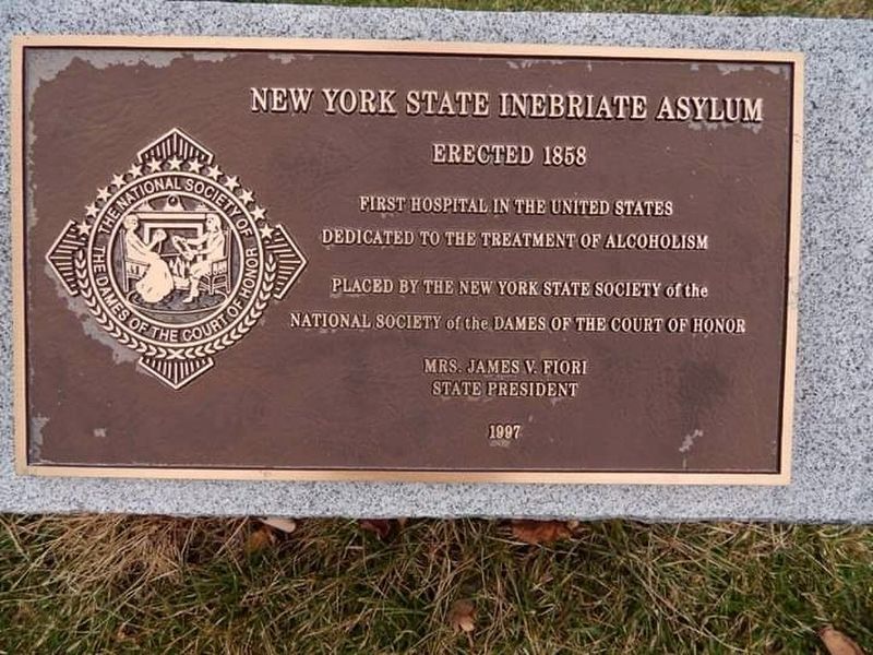 New York State Inebriate Asylum Marker image. Click for full size.