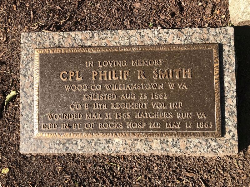 Cpl Philip R Smith Marker. Click for full size. Cpl Philip R Smith Marker image. Click for full size.