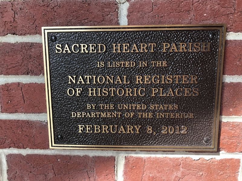 National Register of Historic Places plaque on the church. Click for full size. National Register of Historic Places plaque on the church image. Click for full size.