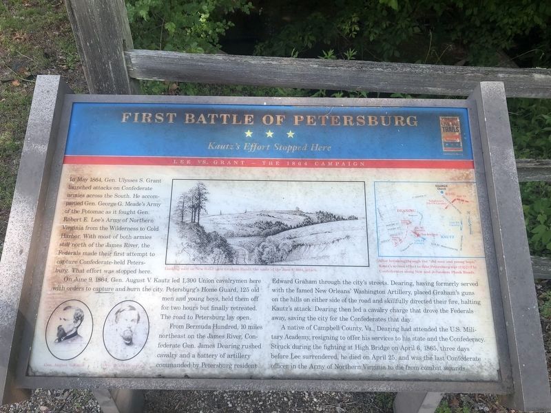 First Battle of Petersburg Marker image. Click for full size.