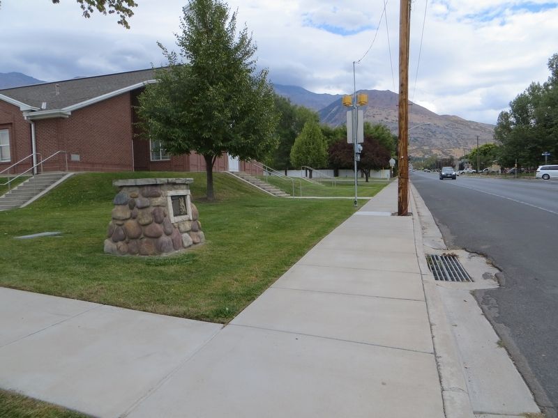 Site of the First Settlement of Pleasant Grove Marker. Click for full size. Site of the First Settlement of Pleasant Grove Marker image. Click for full size.