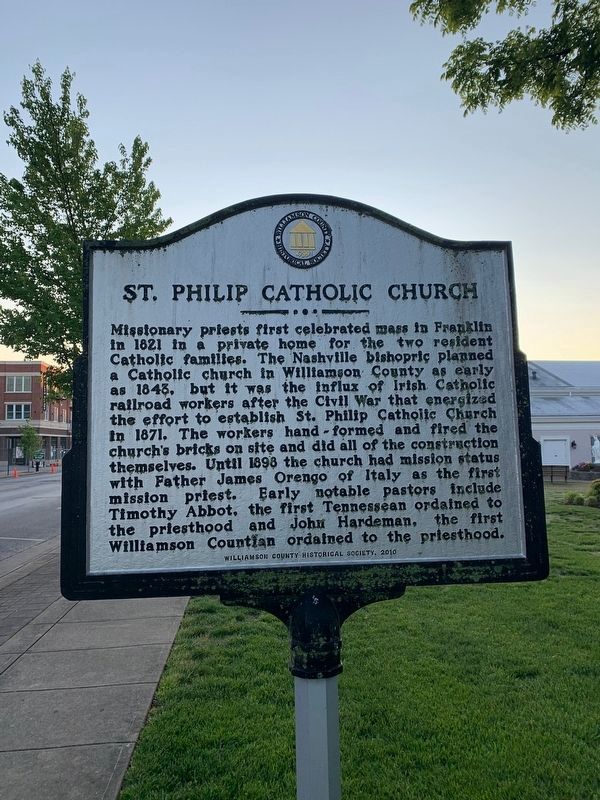 St. Philip Catholic Church Marker. Click for full size. St. Philip Catholic Church Marker image. Click for full size.