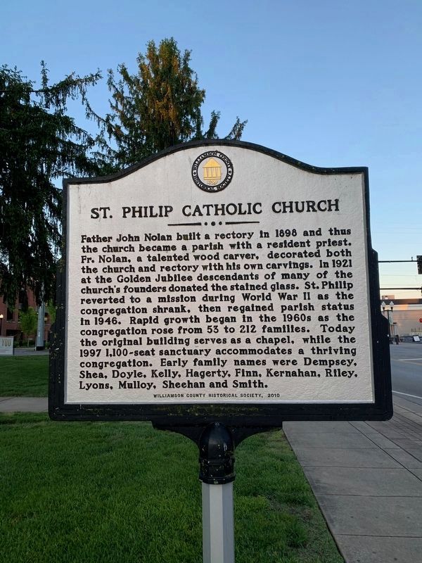 St. Philip Catholic Church Marker. Click for full size. St. Philip Catholic Church Marker image. Click for full size.