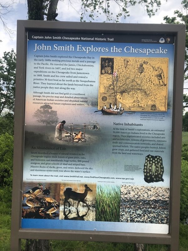 John Smith Explores the Chesapeake Marker. Click for full size. John Smith Explores the Chesapeake Marker image. Click for full size.
