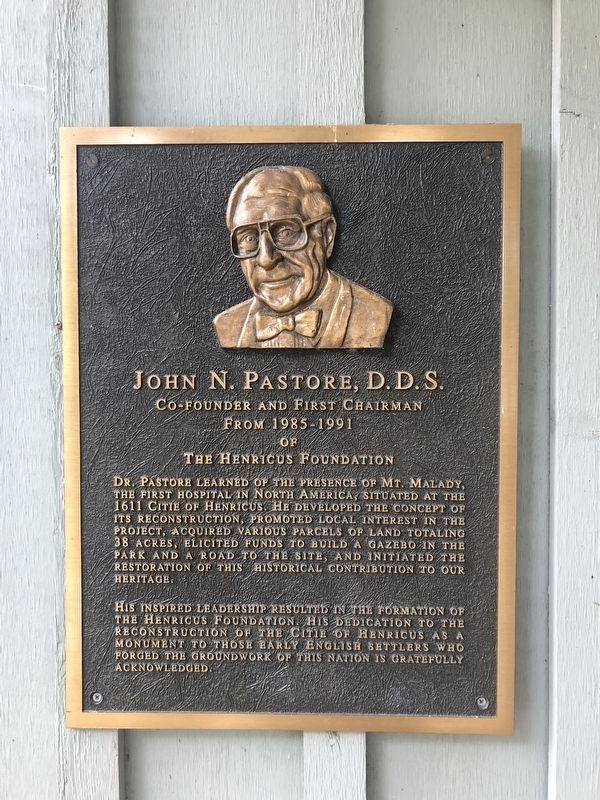 John N. Pastore, D.D.S. Marker image. Click for full size.