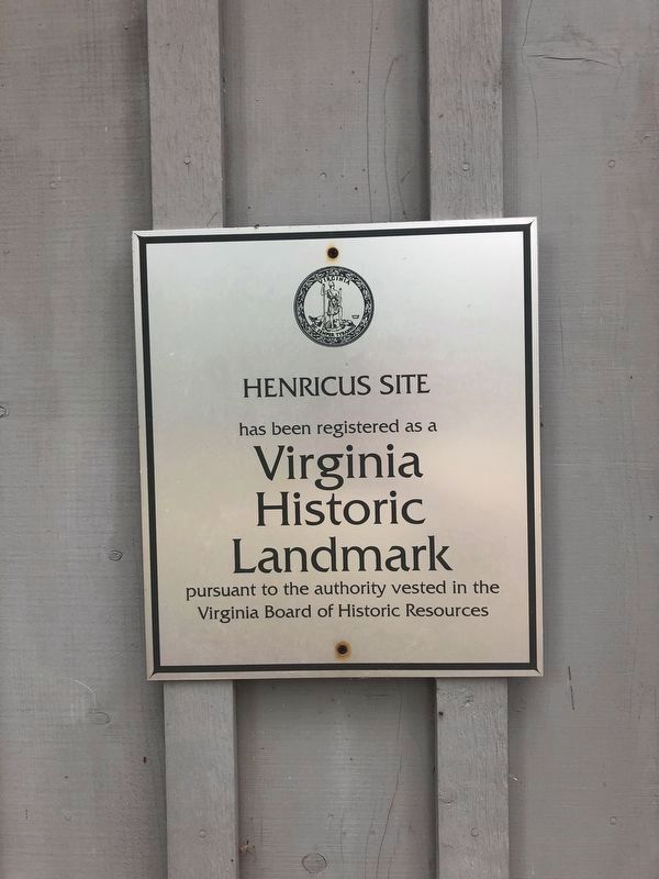 Virginia Historic Landmark Plaque on the visitor center building image. Click for full size.