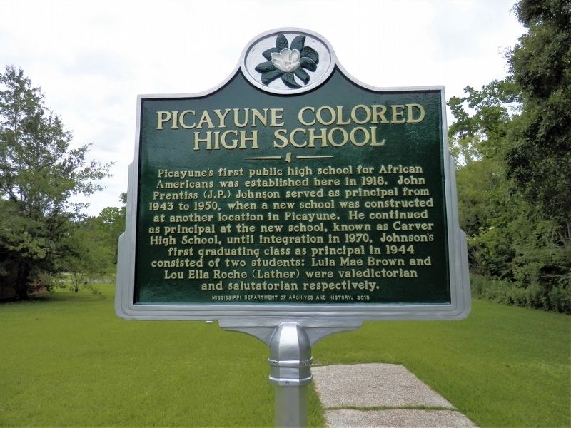 Picayune Colored High School Marker image. Click for full size.