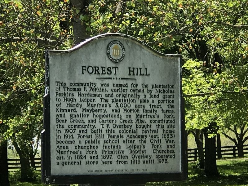 Forest Hill Marker image. Click for full size.