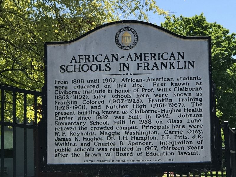 African-American Schools in Franklin side image. Click for full size.