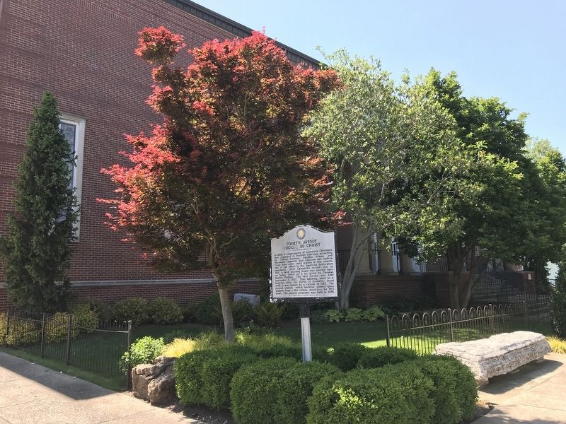 Fourth Avenue Church of Christ Marker. Click for full size. Fourth Avenue Church of Christ Marker image. Click for full size.