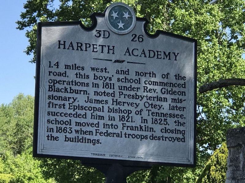 Harpeth Academy Marker. Click for full size. Harpeth Academy Marker image. Click for full size.