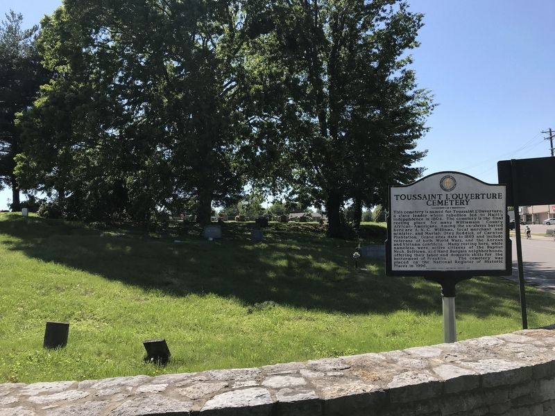Toussaint L'Ouverture Cemetery Marker. Click for full size. Toussaint L'Ouverture Cemetery Marker image. Click for full size.