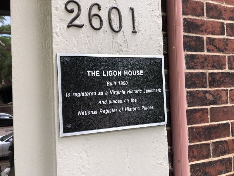 The Ligon House Marker. Click for full size. The Ligon House Marker image. Click for full size.