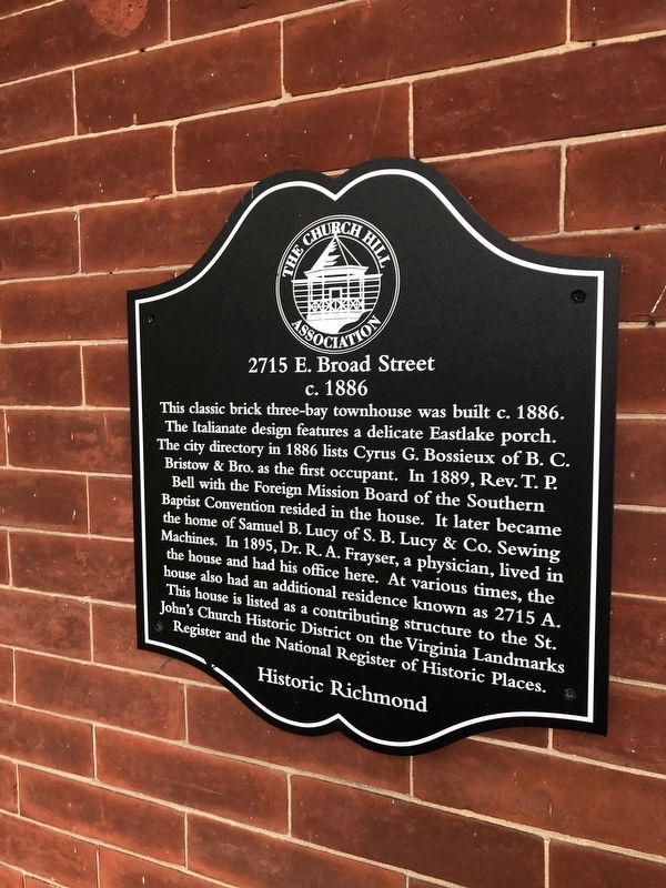 2715 E. Broad Street Marker image. Click for full size.