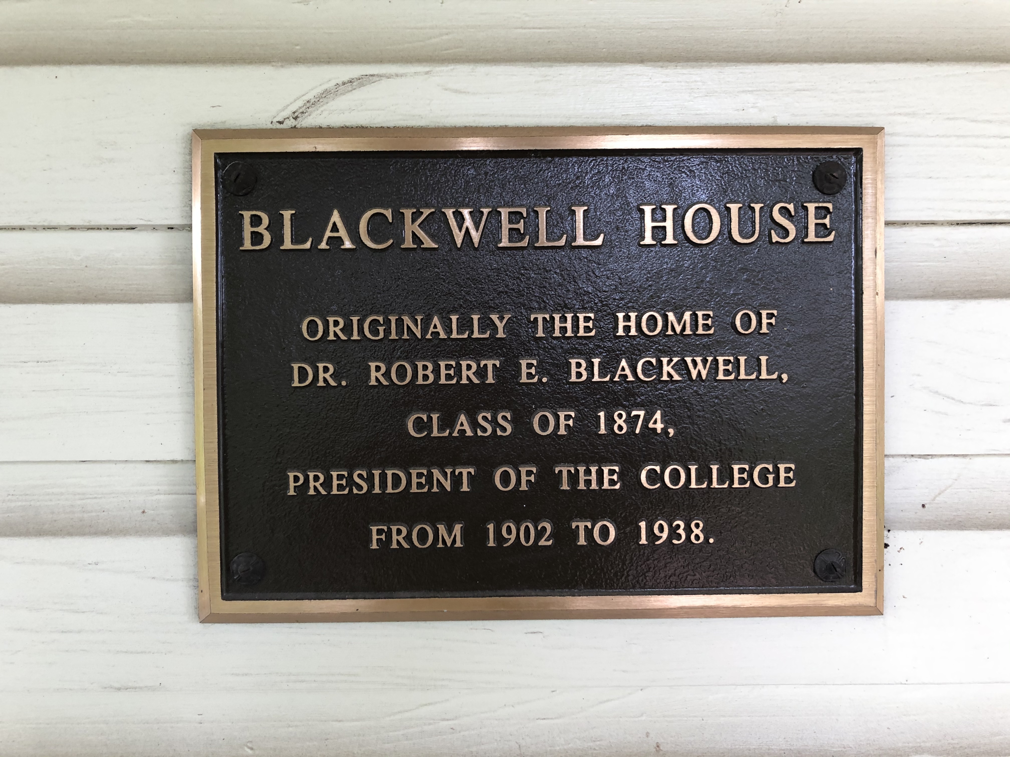 Blackwell House Marker