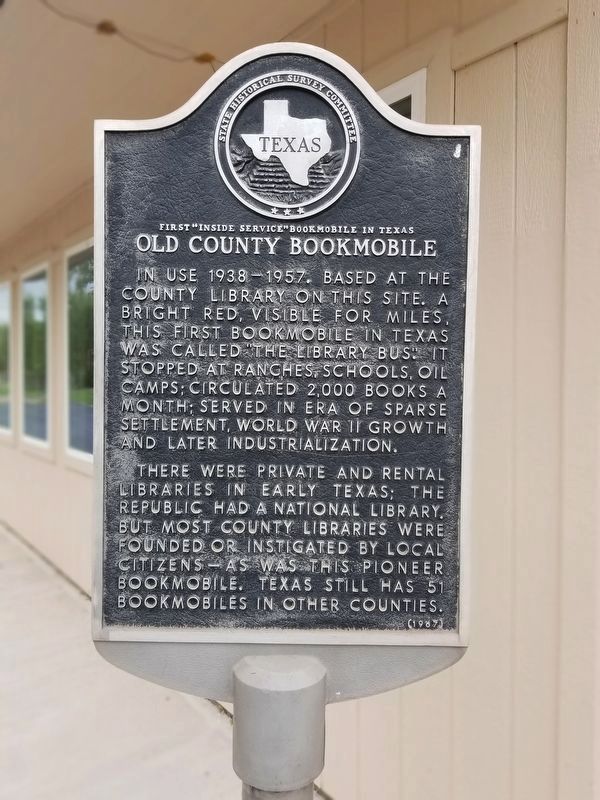 Old County Bookmobile Marker. Click for full size. Old County Bookmobile Marker image. Click for full size.