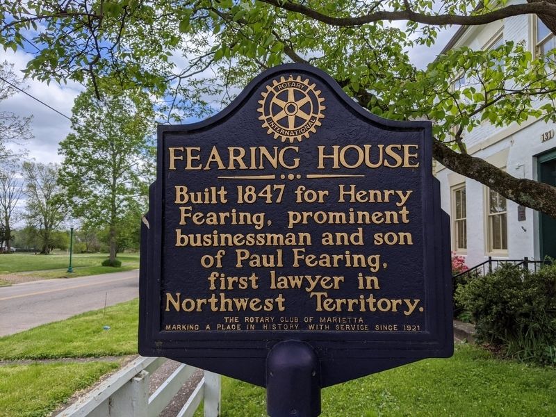 Fearing House Marker. Click for full size. Fearing House Marker image. Click for full size.