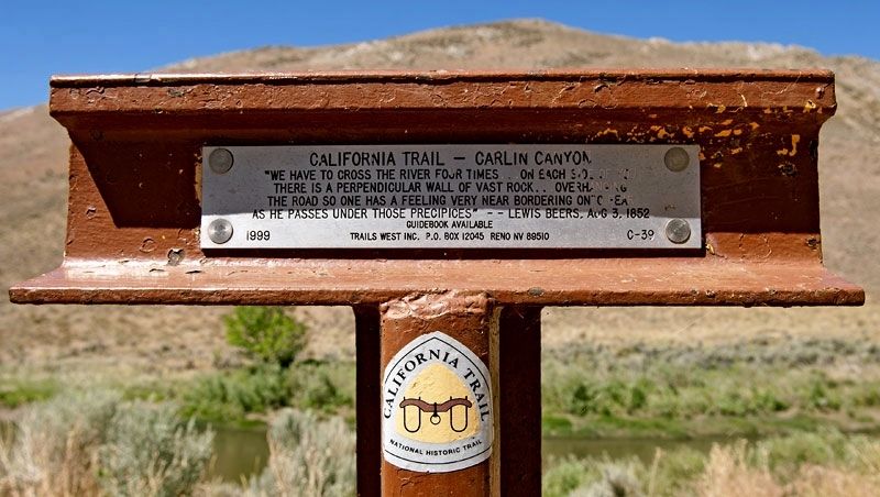 California Trail - Carlin Canyon Marker. Click for full size. California Trail - Carlin Canyon Marker image. Click for full size.
