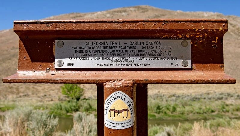 California Trail - Carlin Canyon Marker image. Click for full size.