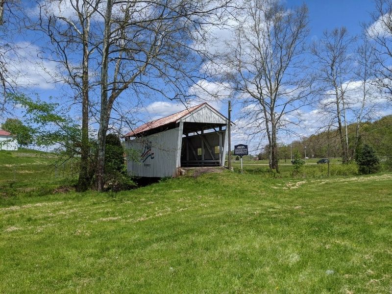 Mill Branch Covered Bridge Marker. Click for full size. Mill Branch Covered Bridge Marker image. Click for full size.
