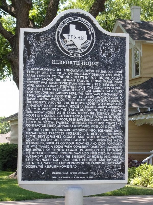 Herfurth House Marker image. Click for full size.