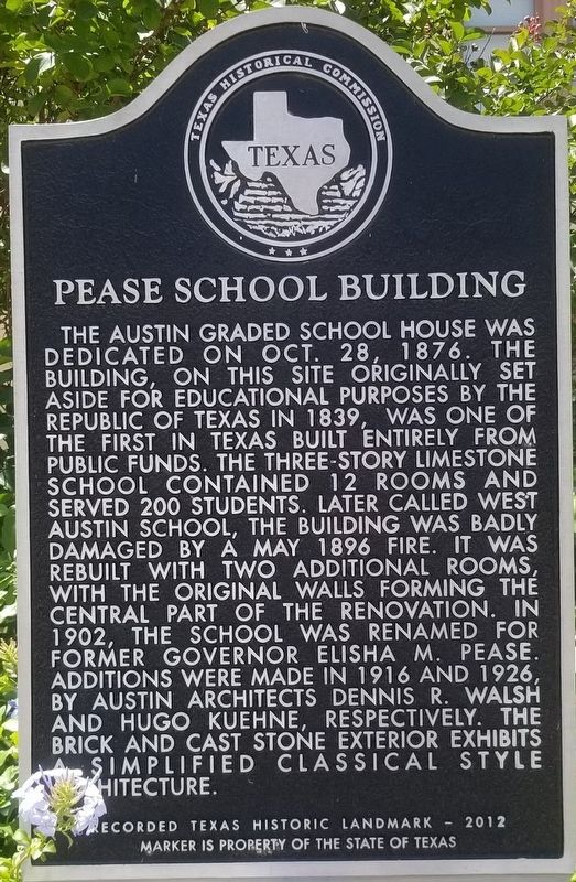 Pease School Building Marker image. Click for full size.
