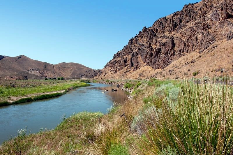 The Humboldt River in Carlin Canyon. Click for full size. The Humboldt River in Carlin Canyon image. Click for full size.