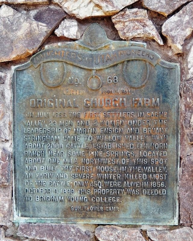 Original Church Farm Marker. Click for full size. Original Church Farm Marker image. Click for full size.
