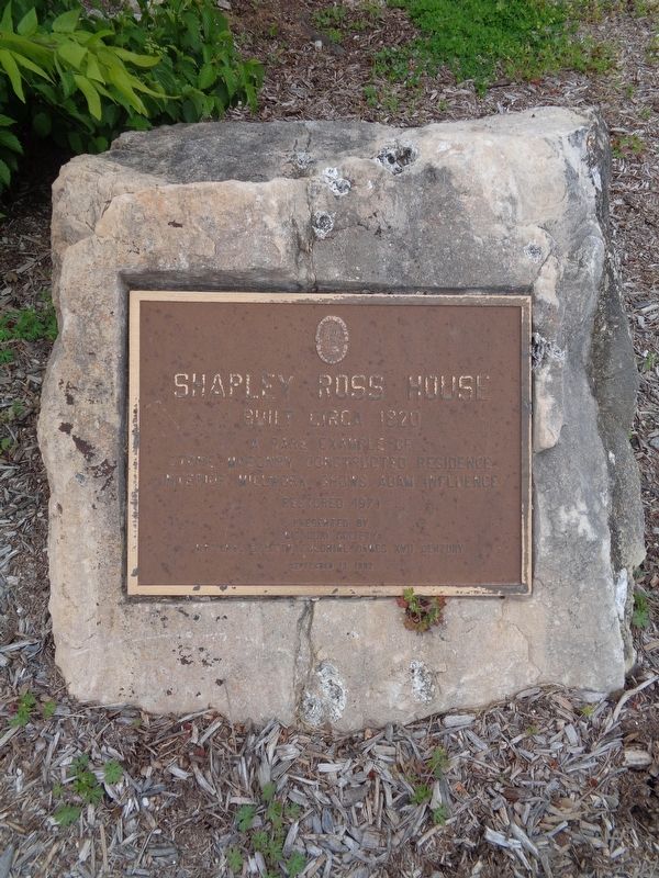 Shapley Ross House Marker. Click for full size. Shapley Ross House Marker image. Click for full size.
