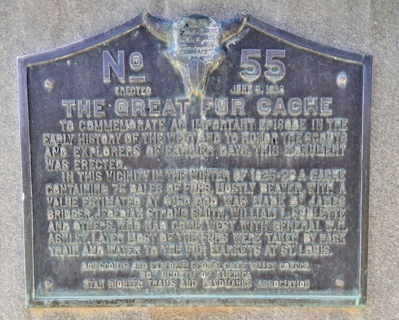The Great Fur Cache Marker. Click for full size. The Great Fur Cache Marker image. Click for full size.