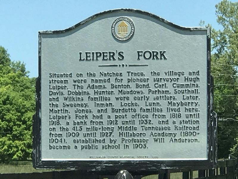 Leiper's Fork Marker. Click for full size. Leiper's Fork Marker image. Click for full size.