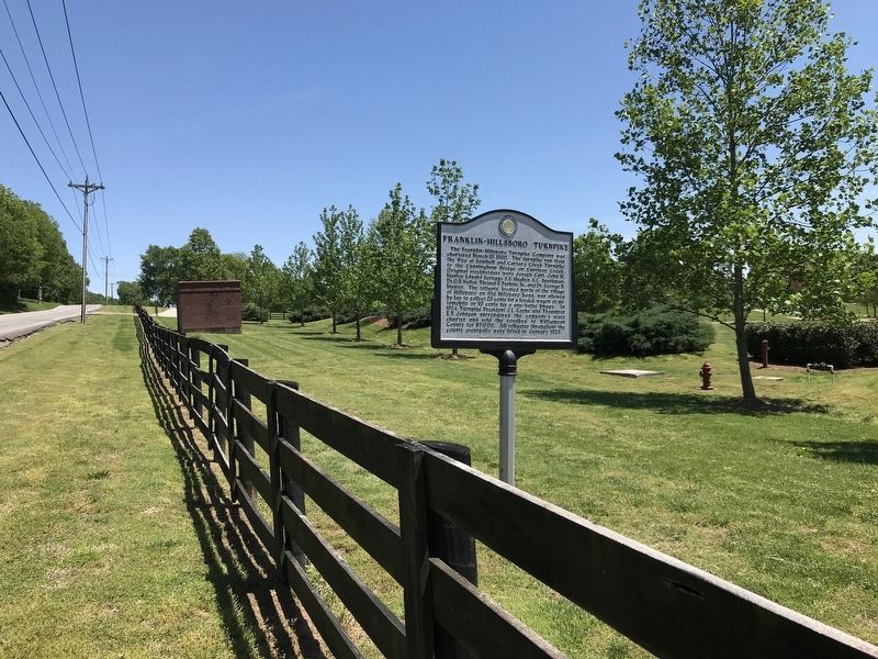 Franklin-Hillsboro Turnpike / Franklin's Water Supply Marker image. Click for full size.