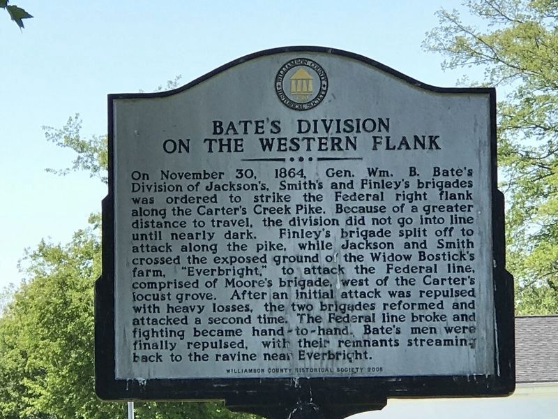 Bate's Division on the Western Flank Marker image. Click for full size.