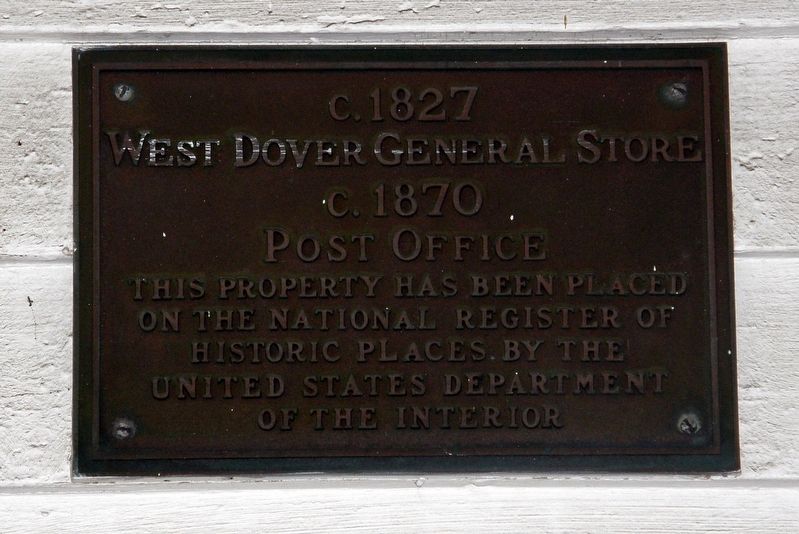 West Dover General Store c. 1827 Marker image. Click for full size.