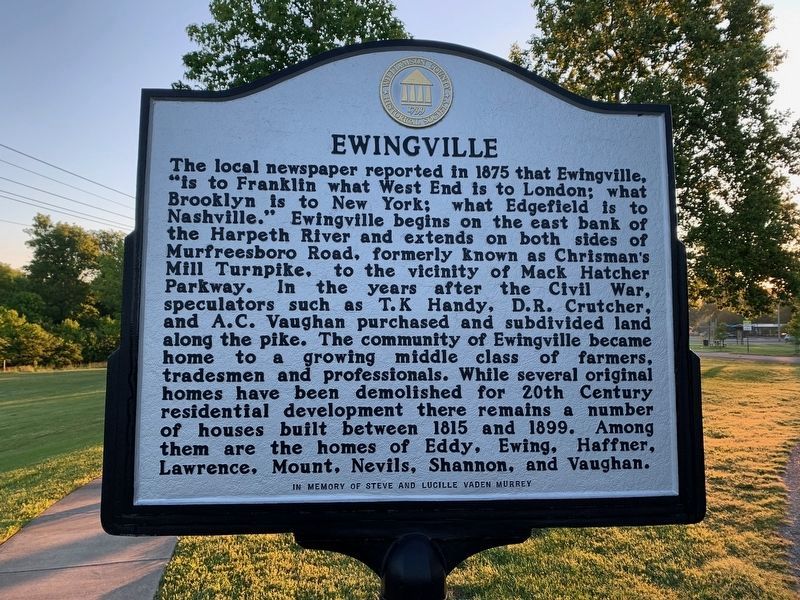 Ewingville / Alexander Ewing Marker. Click for full size. Ewingville / Alexander Ewing Marker image. Click for full size.