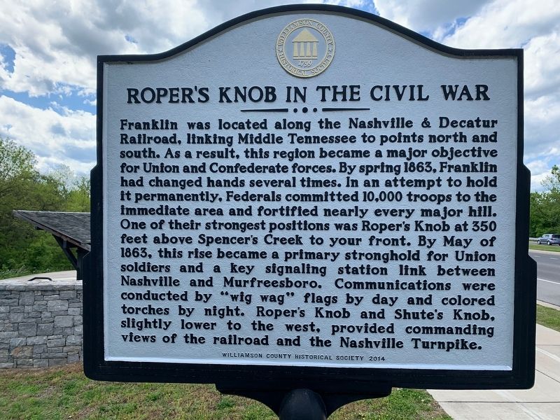 Roper's Knob in the Civil War image. Click for full size.