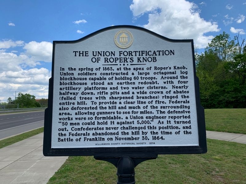 The Union Fortification of Roper's Knob Marker image. Click for full size.