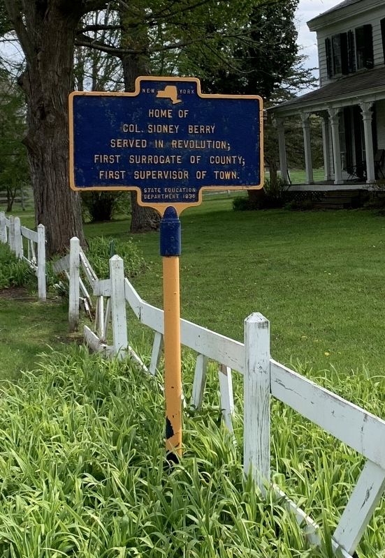 Col. Sidney Berry Marker. Click for full size. Col. Sidney Berry Marker image. Click for full size.