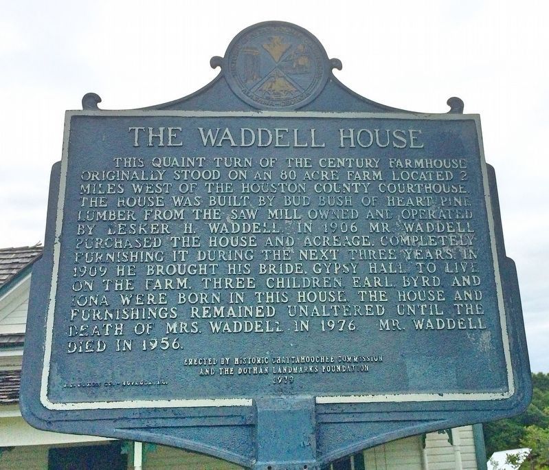 The Waddell House Marker image. Click for full size.