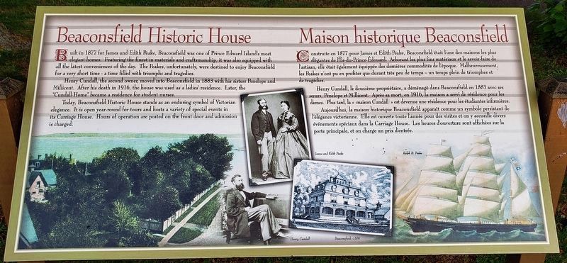 Beaconsfield Historic House /<br>Maison historique Beaconsfield Marker. Click for full size. Beaconsfield Historic House /<br>Maison historique Beaconsfield Marker image. Click for full size.