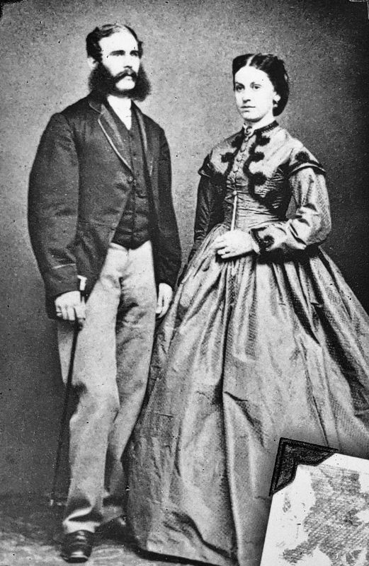 Marker detail: James & Edith Peake. Click for full size. Marker detail: James & Edith Peake image. Click for full size.